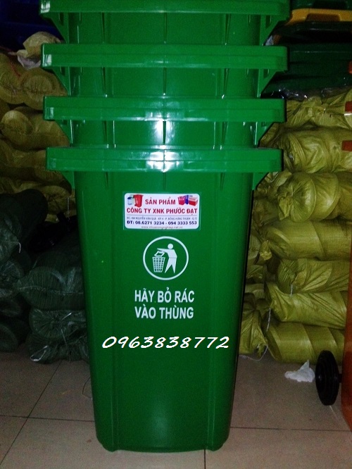 Thùng rác 240L | Thùng rác nhựa có bánh xe